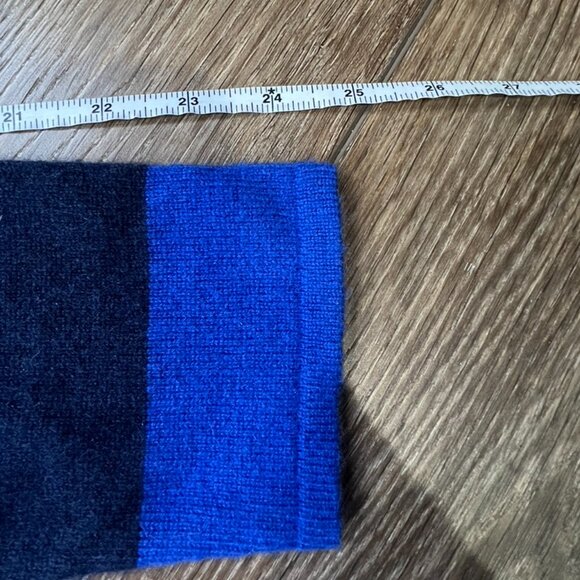 Fenn Wright Manson 2-ply 100% Cashmere Women's Striped Crewneck Sweater Blue L - Picture 10 of 12